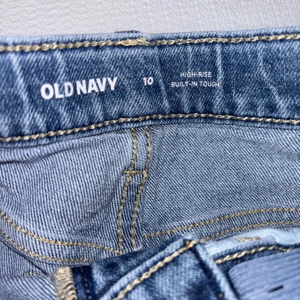 Old Navy‎ Girls Denim Jean Shorts Size 10 High-Rise Built-In Tough Cuffed